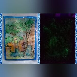 🎨Exodus Glow In The Dark Watercolor Painting Art🖼